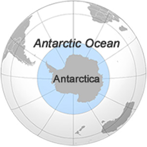 Antarctic Ocean map