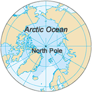 Arctic Ocean map