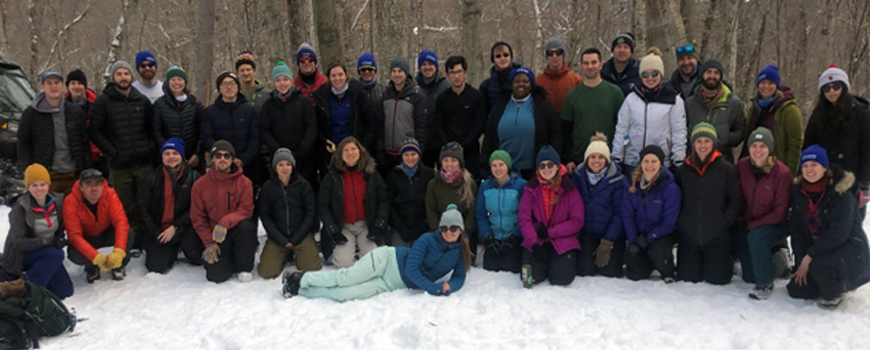 group photo outside on snow