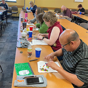 people doing workshop activity