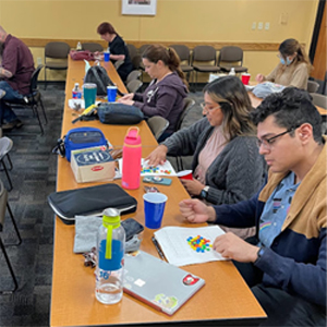 people doing workshop activity