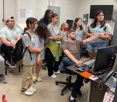 students in lab