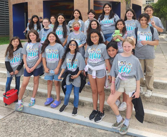 students on BSB steps