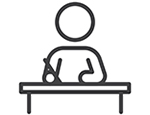 clipart student at desk