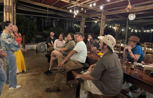 CREA Study Abroad with the owners and directors of Los Amigos in Sontecomapan, Veracruz