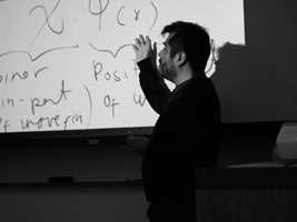 José Morales Escalante presenting slide
