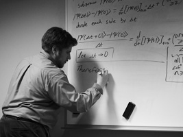 Josh Hamilton writing on board