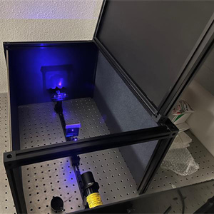 laser exposure radiation on biological samples