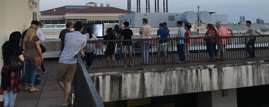 students on walkway