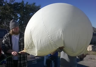 inflating balloon