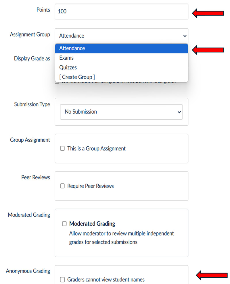 Canvas survey example