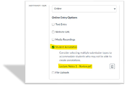 Canvas select student annotation