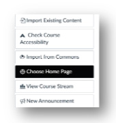 Canvas choose home page