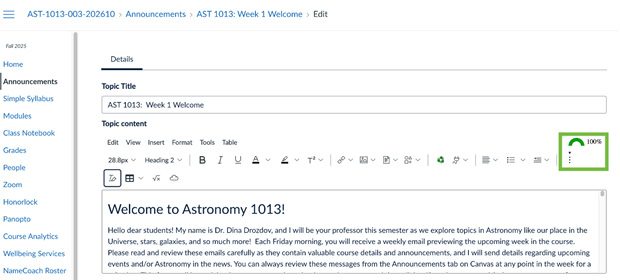 Accessibility checker