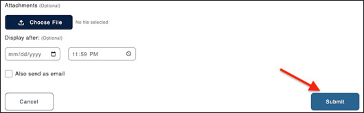 submit button on Canvas