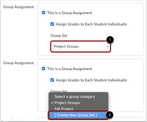 team assignments in Canvas