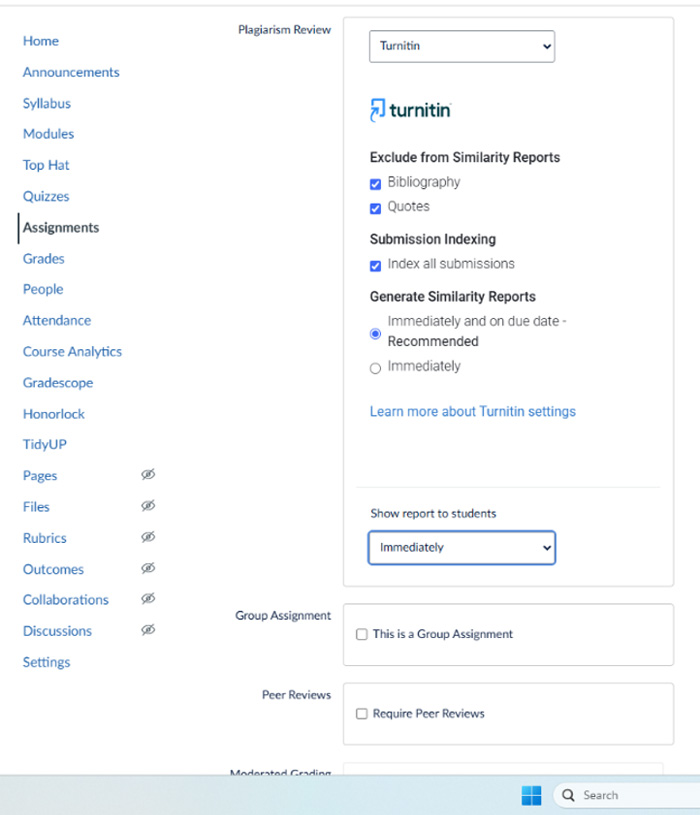 generating the Similarity Report