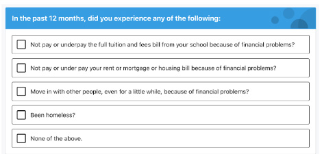 Ascend financial insecurity survey