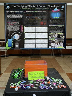Camacho Lab Halloween table and poster
