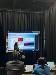 Victoria Lemus presenting research