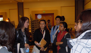 students standing at gathering