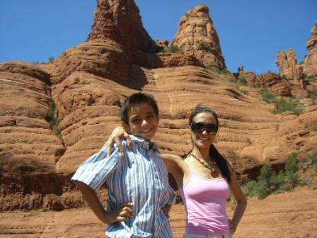 Erika and child in Sedona