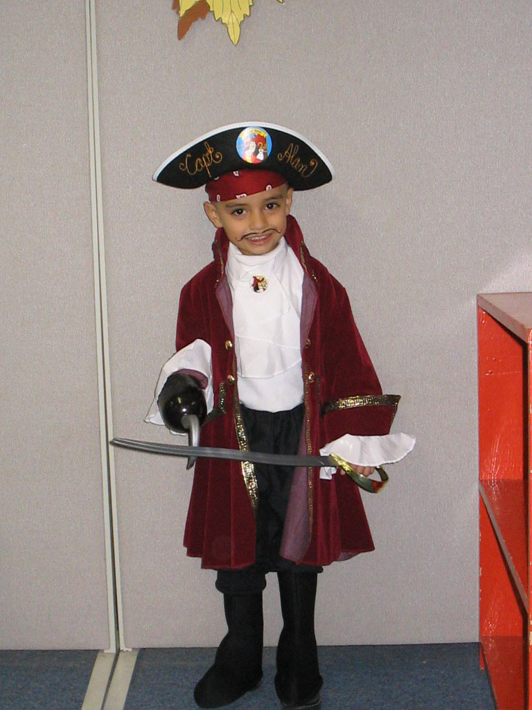 child in pirate costume