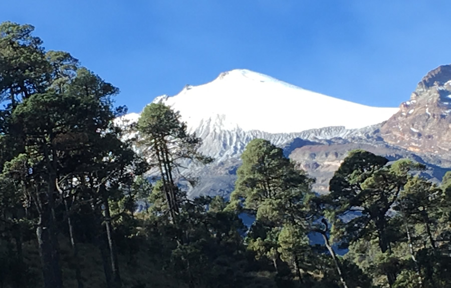 view of Pico de Orizaba from 12,000 feet