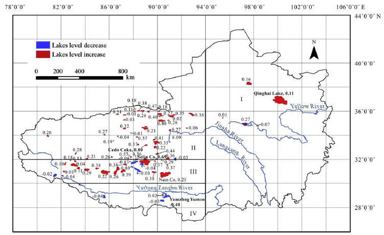 map of lake level increase