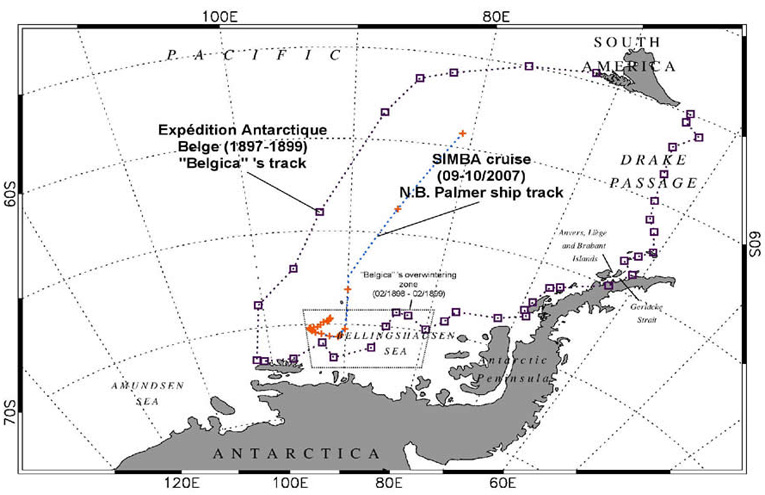 global map of cruise track