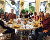 McCarrey lab group at dining table
