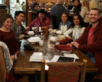 McCarrey lab group at dining table