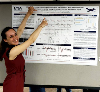 student and poster