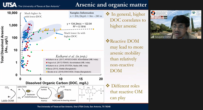 Arsenic and organic matter screenshot