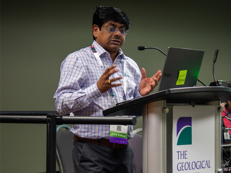 Saugata Datta giving talk