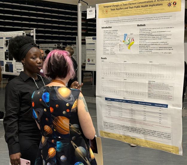 Damiana Assih and research poster