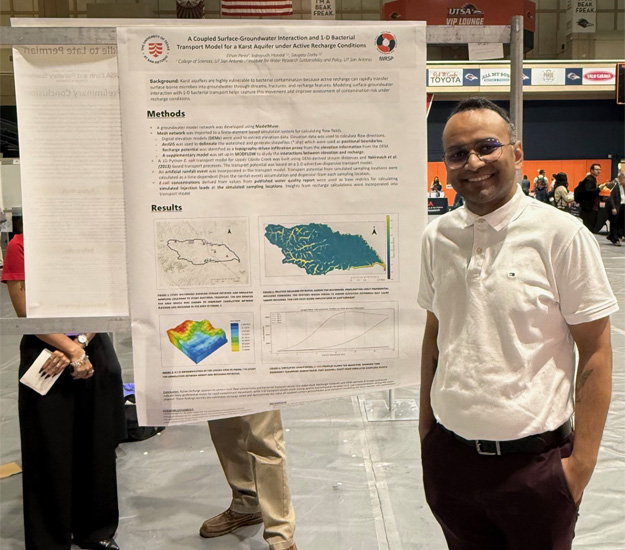 Indrayudh Mondal and research poster