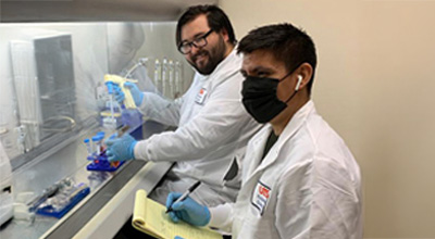 students in lab