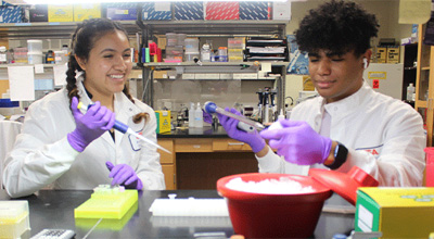 students in lab