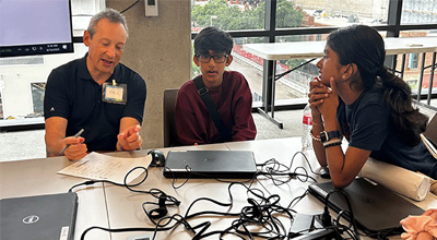 Dr. Martin and students