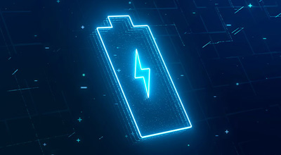 battery outline with lightning bolt inside