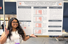 Adriana Terrazas and her research poster