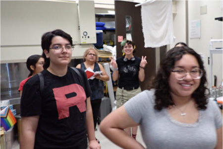 students in lab