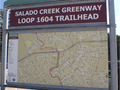 Salado Creek Greenway trail map