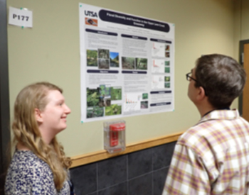 Annie Darcy presenting her poster