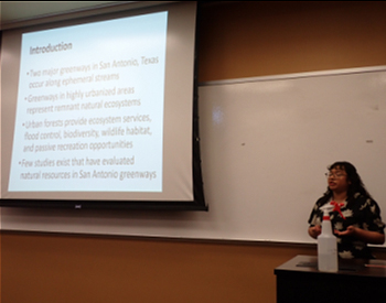 Natalie Martinez presenting her oral presentation