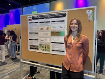 Anna Blevins presenting a poster