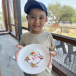 camper displaying life cycle artwork