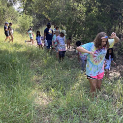 campers hiking