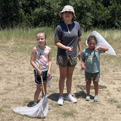 campers catching insects